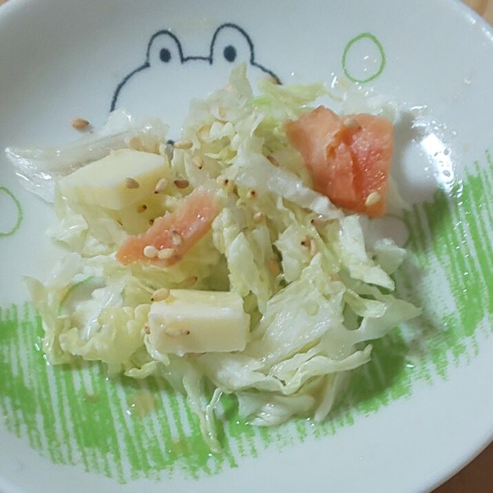 鮭☆チーズの白菜サラダ(#^.^#)